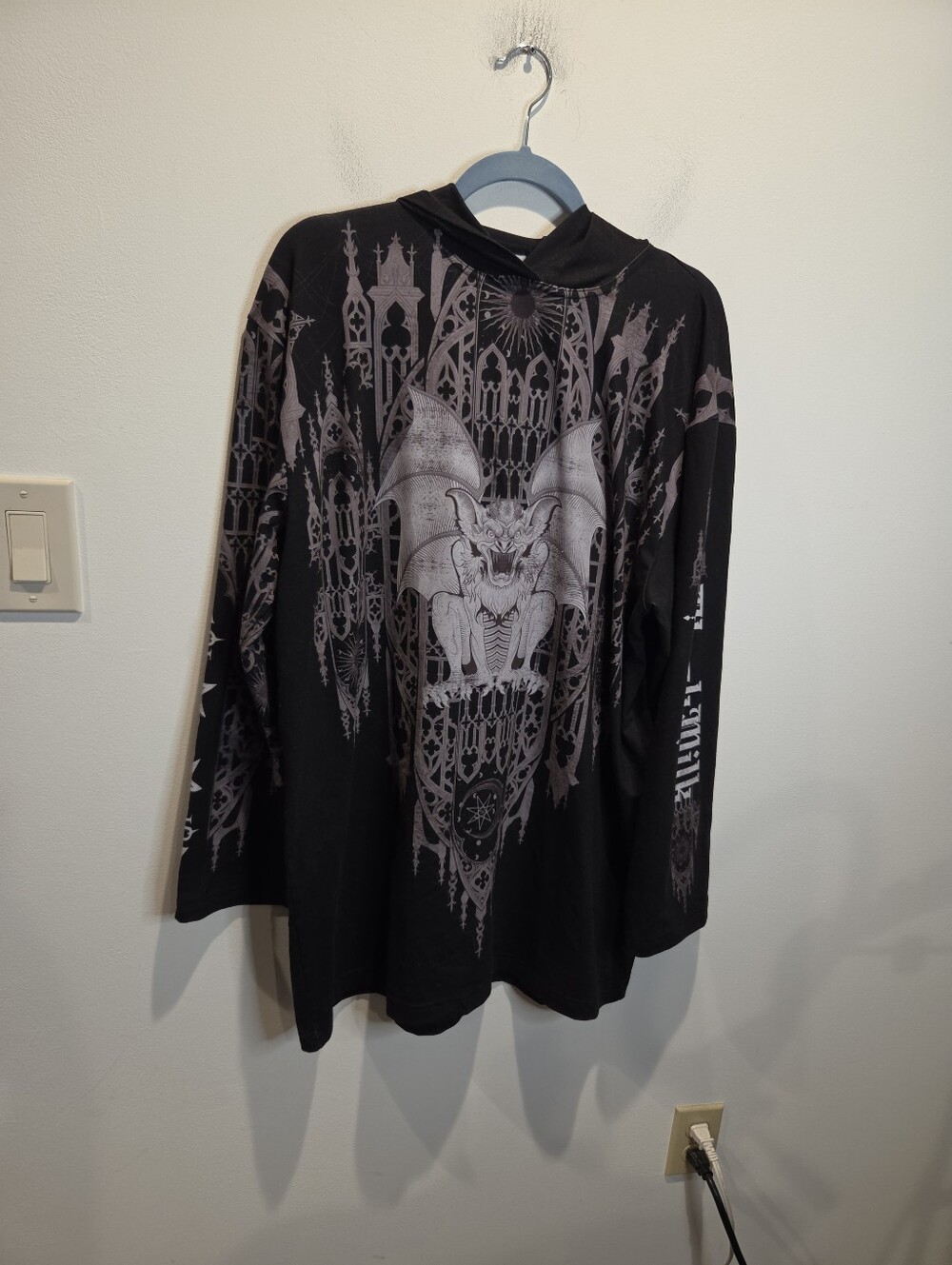 Blackmilk Size Xs Whimsigoth Guardian Gargoyle Celestial Black Tunic Hoodie